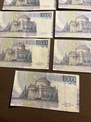 6 Billetes 10000 Liras Italia