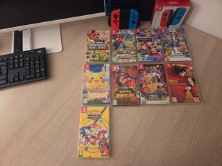 Lote Switch pack: Pokémon, Mario, Smash, Dbz.