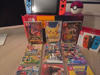 Lote Switch pack: Pokémon, Mario, Smash, Dbz.