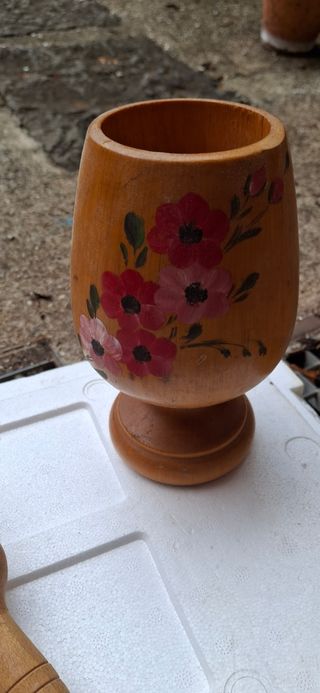 Coppa o mortaio senza il pestino  legno dipinto a