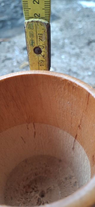 Coppa o mortaio senza il pestino  legno dipinto a