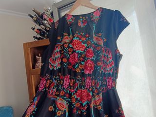 Vestido largo flores talla grande