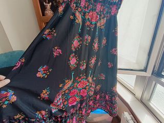 Vestido largo flores talla grande