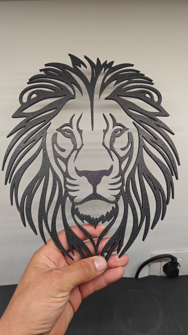 Arte de pared león negro