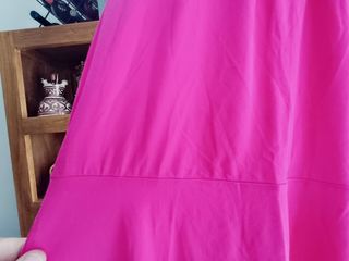 Vestido midi fucsia talla grande