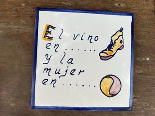 5 Baldosas cerámica vintage