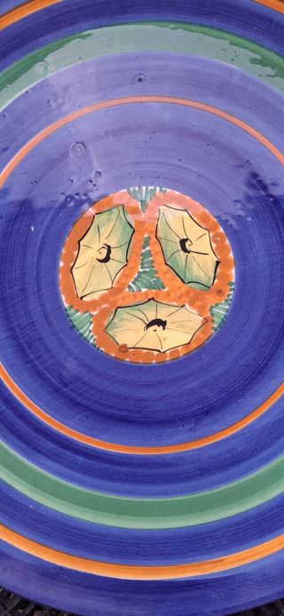 Piatto grande decorato vintage