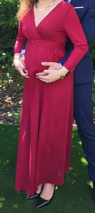 Vestido rojo premamá talla M