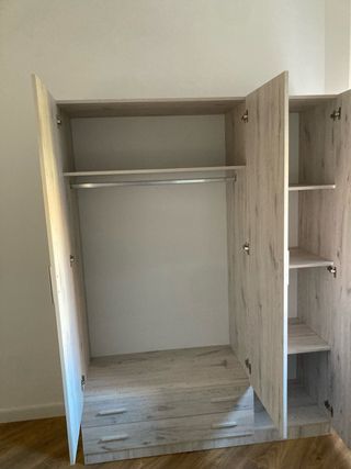 Armario ropero 3 puertas beige