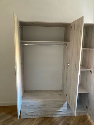 Armario ropero 3 puertas beige