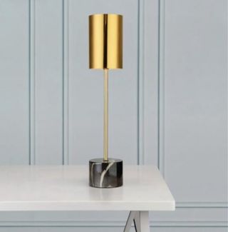 Lámpara mesa Astoria mármol-dorada