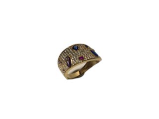 anillo oro 18k con piedra con circonita
