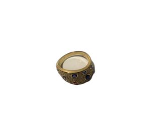 anillo oro 18k con piedra con circonita