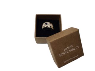 anillo oro 18k con piedra con circonita