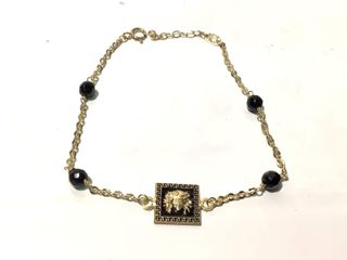 pulsera oro 18k con piedra con onix