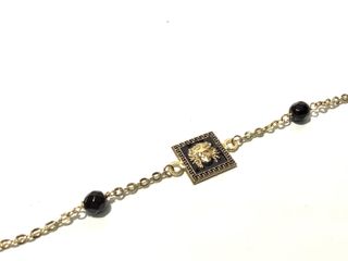 pulsera oro 18k con piedra con onix