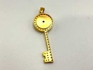 colgante oro 18k con circonita