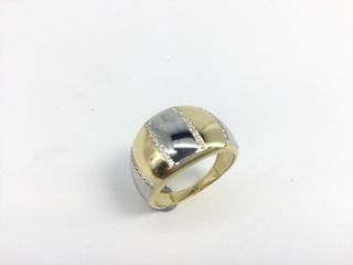 anillo oro 18k con piedra con circonita