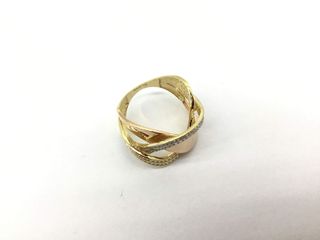 anillo oro 18k con piedra con circonita