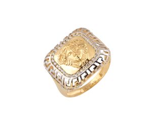 anillo oro 18k con piedra con circonita