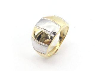 anillo oro 18k con piedra con circonita