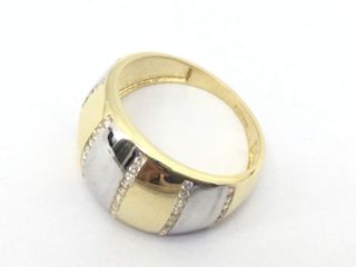 anillo oro 18k con piedra con circonita