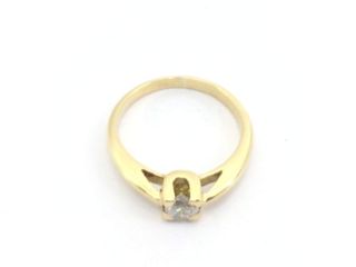 anillo oro 18k con piedra con diamante