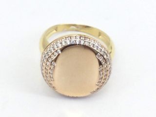 anillo oro 18k con piedra con circonita