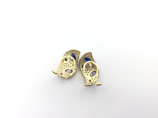 pendientes oro 18k con piedra con circonita