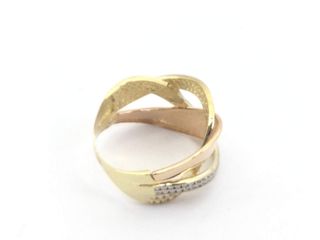anillo oro 18k con piedra con circonita