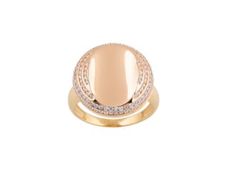 anillo oro 18k con piedra con circonita t. 15 (17,52 mm)