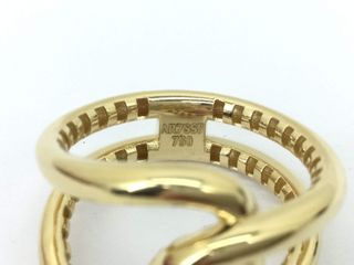 anillo oro 18k con piedra t. 19 (18,79 mm)
