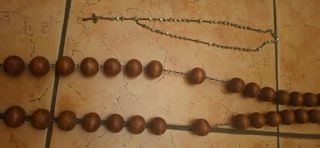 Rosario antico in legno 2 metri più 50 per la croc
