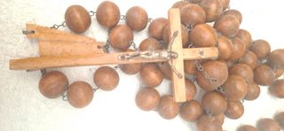 Rosario antico in legno 2 metri più 50 per la croc