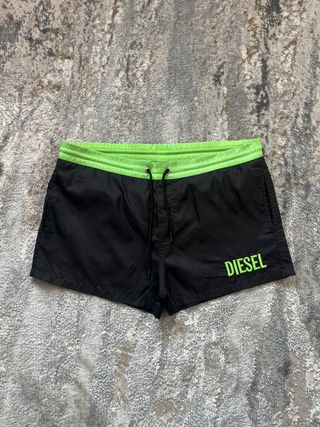 Pantalones cortos de baño Diesel, negro/verde, Tam. G