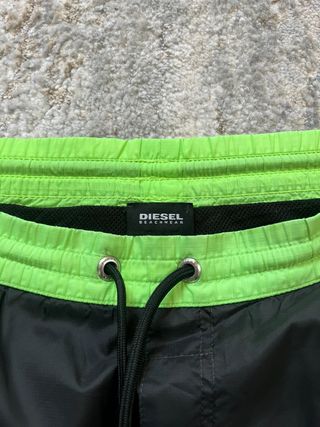 Pantalones cortos de baño Diesel, negro/verde, Tam. G