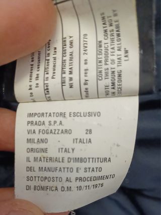 Piumino Prada nero