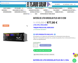 Batería Litio Kirosolar Plus 48V 5120W