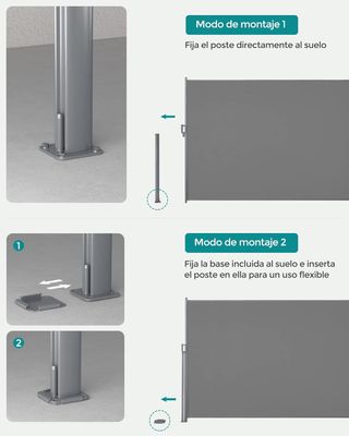 Toldo SONGMICS GSA204G03 gris