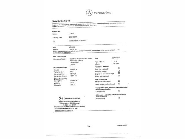 Mercedes-Benz Clase C 180 CDI Estate 88 kW (120 CV)