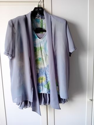 Completo donna , gonna,   top e  spolverino 