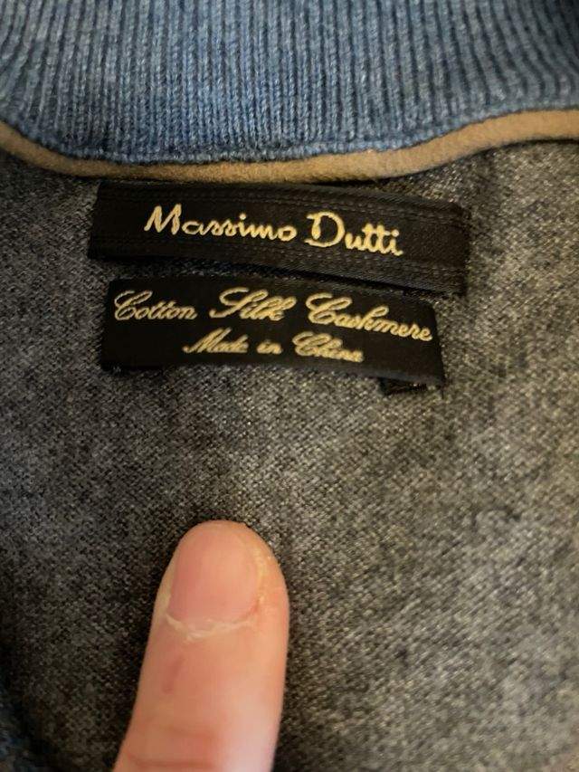 Jersey Massimo Dutti - M - Gris/Azul