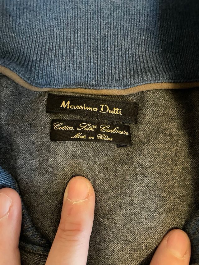 Jersey Massimo Dutti - M - Gris/Azul