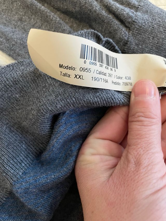 Jersey Massimo Dutti - M - Gris/Azul