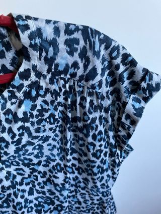 Blusa Comptoir des Cotonniers - Azul y Blanca