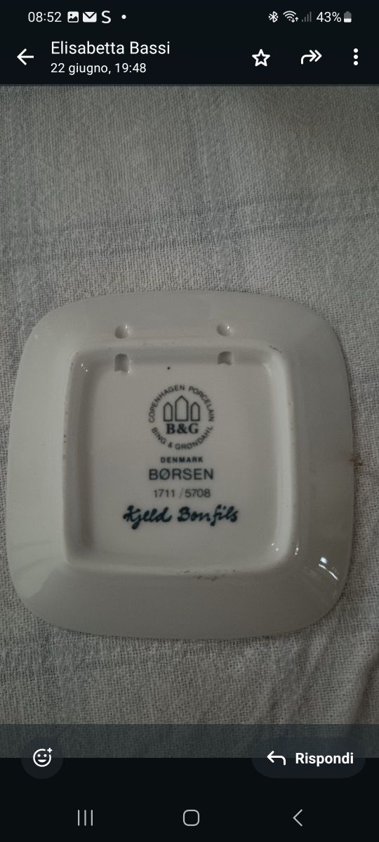 Piattino B&G Copenhagen Borse