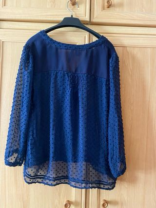 Blusa Mango azul 