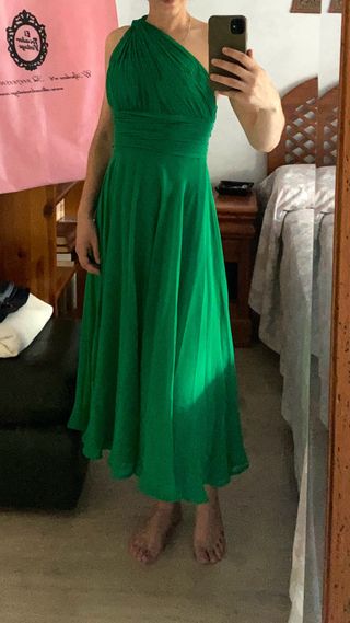 Vestido verde fiesta - Talla M