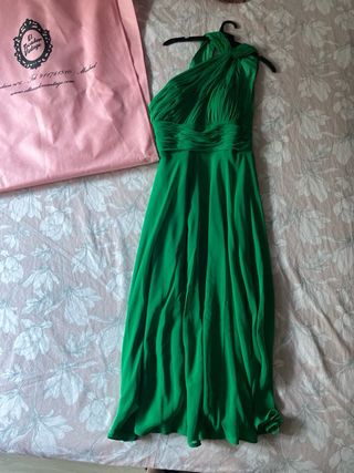 Vestido verde fiesta - Talla M