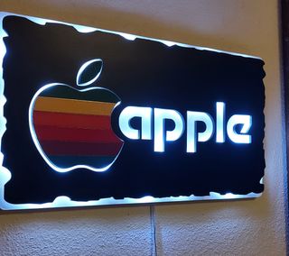 Quadro luminoso Apple vintage